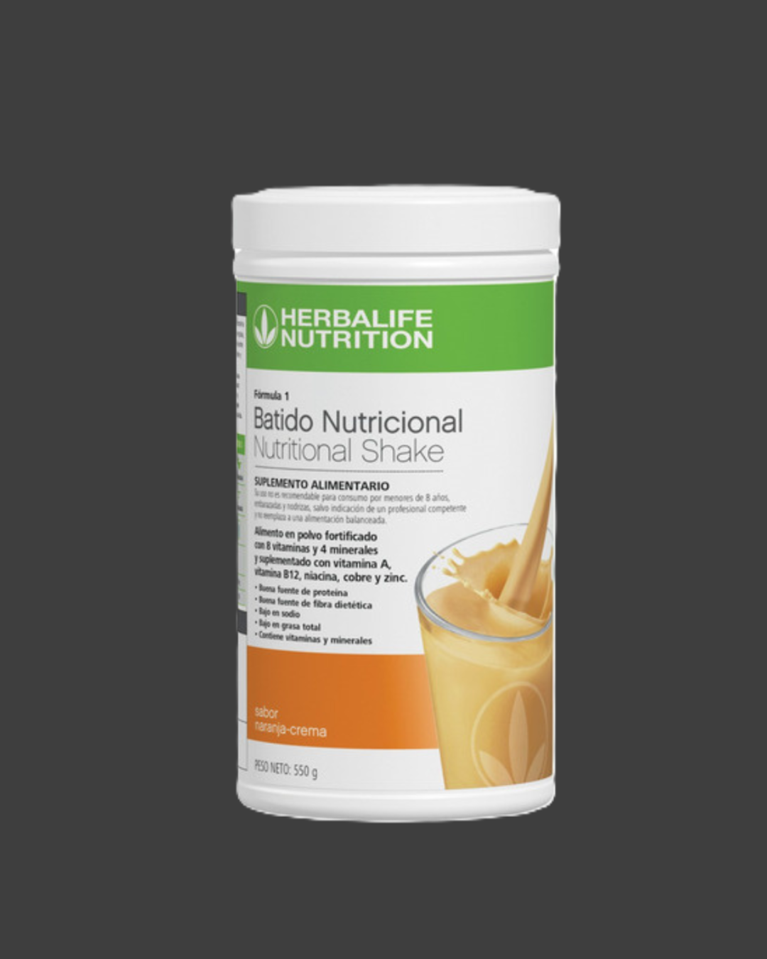 Batido formula 1 naranja crema